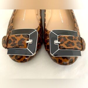 Franco Sarto Leopard Flats with Buckles